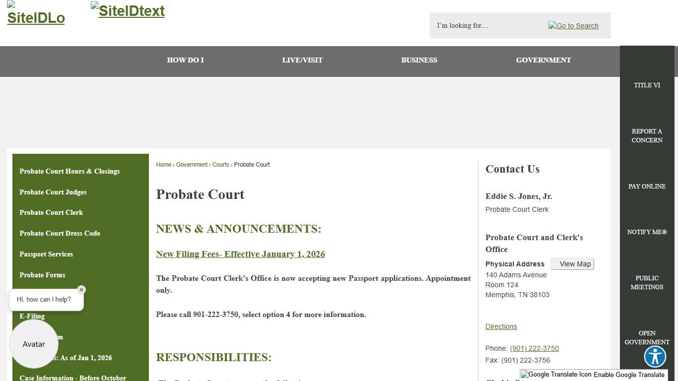 Probate Court Shelby County, TN - Official Website